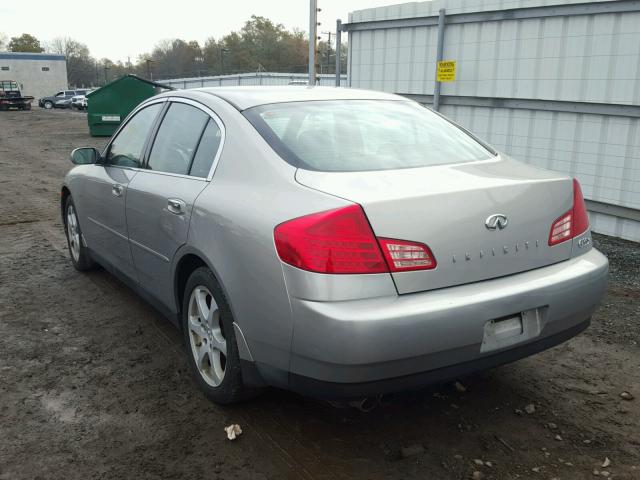 JNKCV51FX4M706632 - 2004 INFINITI G35 SILVER photo 3