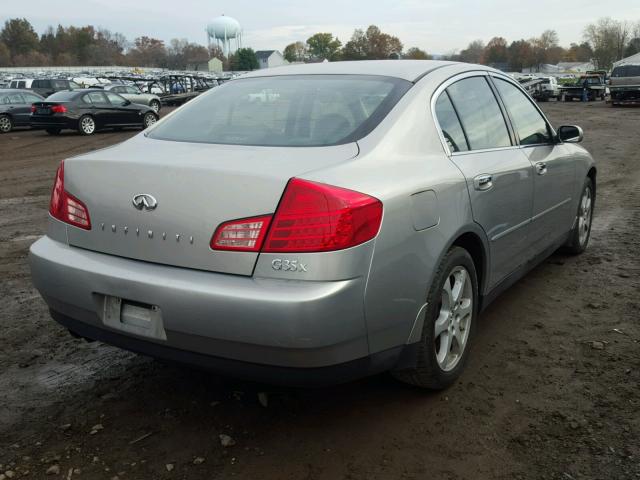 JNKCV51FX4M706632 - 2004 INFINITI G35 SILVER photo 4