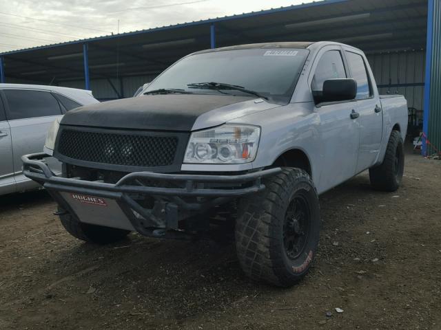 1N6AA07A64N549448 - 2004 NISSAN TITAN XE SILVER photo 2