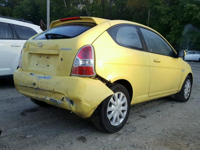 KMHCM3AC0AU157058 - 2010 HYUNDAI ACCENT BLU YELLOW photo 4