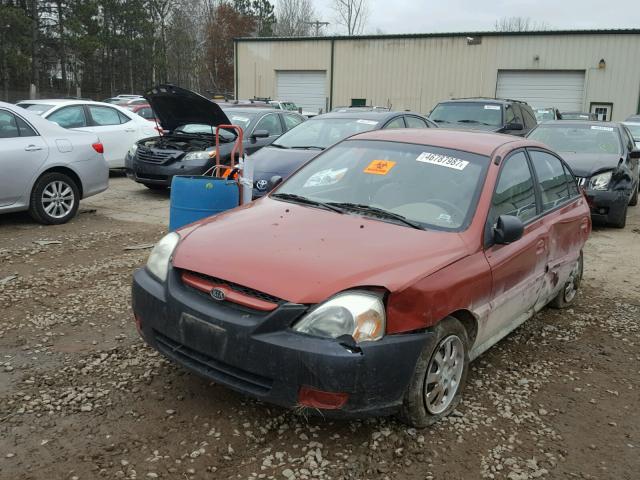 KNADC125156375114 - 2005 KIA RIO ORANGE photo 2