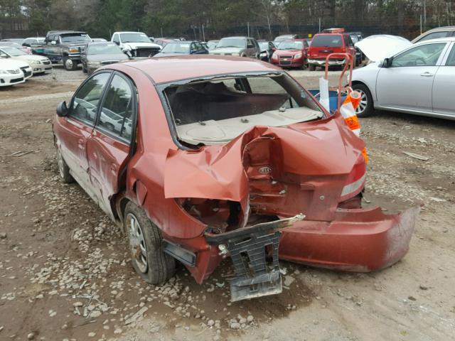 KNADC125156375114 - 2005 KIA RIO ORANGE photo 3