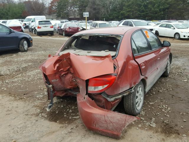 KNADC125156375114 - 2005 KIA RIO ORANGE photo 4