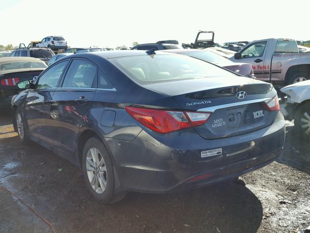 5NPEB4AC8DH699693 - 2013 HYUNDAI SONATA GLS BLUE photo 3