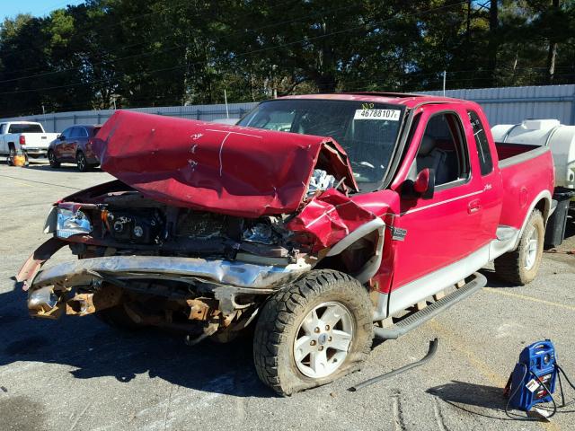 1FTRX08L42KE01060 - 2002 FORD F150 RED photo 2