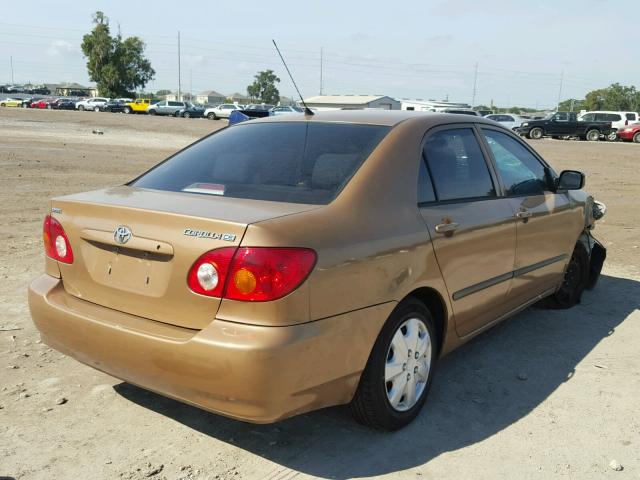 1NXBR32E04Z235713 - 2004 TOYOTA COROLLA CE GOLD photo 4