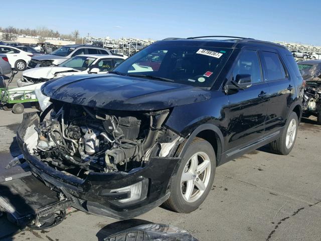 1FM5K8D81GGB79788 - 2016 FORD EXPLORER X BLACK photo 2