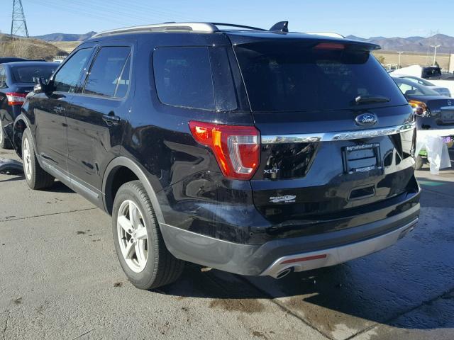 1FM5K8D81GGB79788 - 2016 FORD EXPLORER X BLACK photo 3