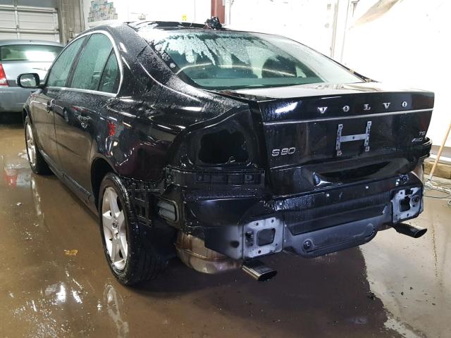 YV1AH992791104685 - 2009 VOLVO S80 T6 BLACK photo 3