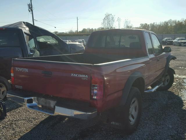 5TEWM72N92Z089828 - 2002 TOYOTA TACOMA XTR RED photo 4