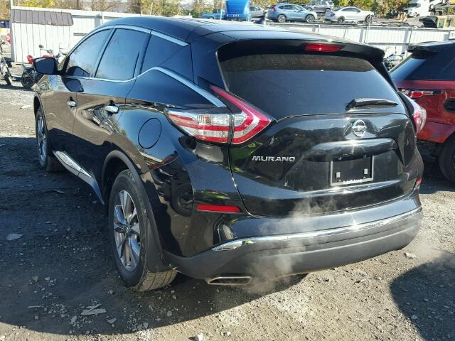 5N1AZ2MGXFN232805 - 2015 NISSAN MURANO S BLACK photo 3