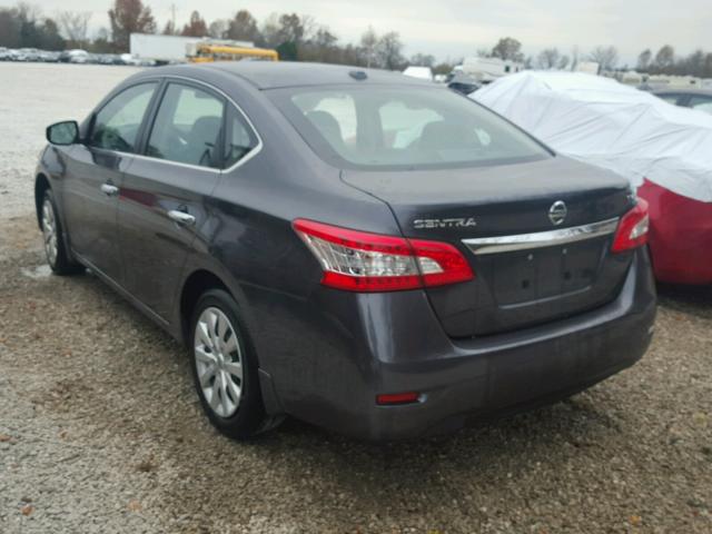 3N1AB7AP5FL695450 - 2015 NISSAN SENTRA S GRAY photo 3