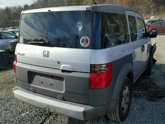 5J6YH28593L039075 - 2003 HONDA ELEMENT EX SILVER photo 4