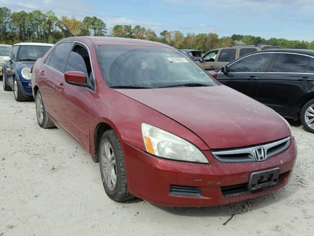 1HGCM56397A023556 - 2007 HONDA ACCORD SE RED photo 1