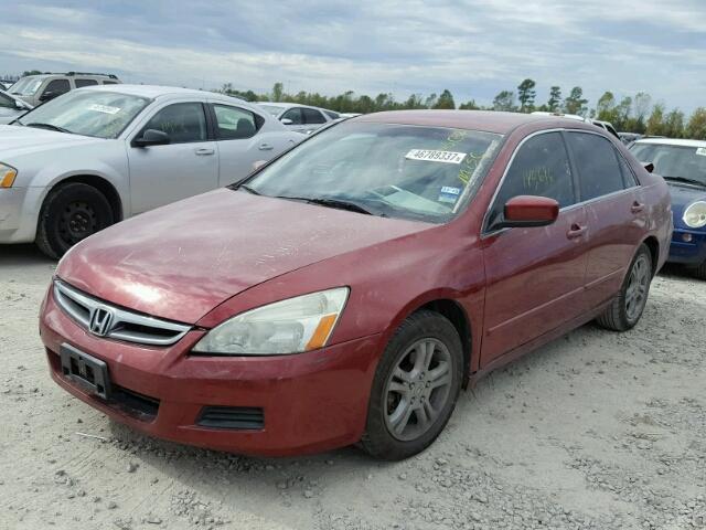 1HGCM56397A023556 - 2007 HONDA ACCORD SE RED photo 2