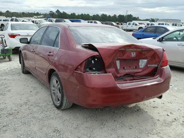 1HGCM56397A023556 - 2007 HONDA ACCORD SE RED photo 3