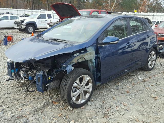 KMHD35LH1EU234196 - 2014 HYUNDAI ELANTRA GT BLUE photo 2