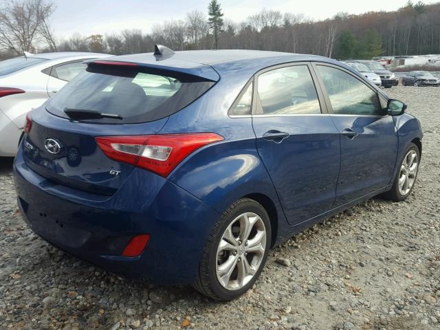 KMHD35LH1EU234196 - 2014 HYUNDAI ELANTRA GT BLUE photo 4