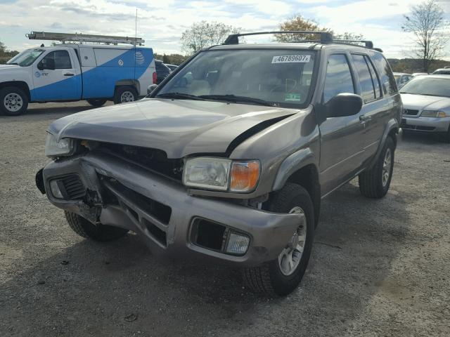 JN8DR07Y81W507640 - 2001 NISSAN PATHFINDER BROWN photo 2