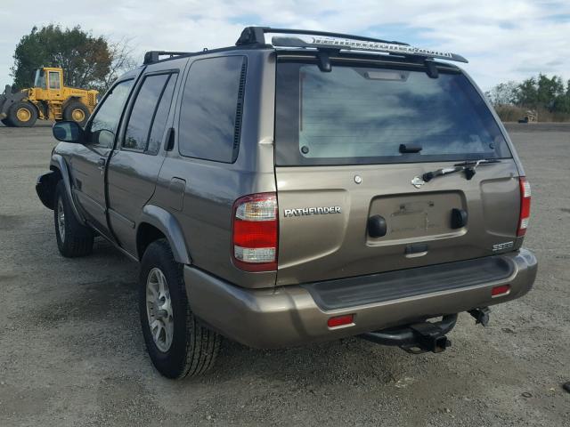 JN8DR07Y81W507640 - 2001 NISSAN PATHFINDER BROWN photo 3