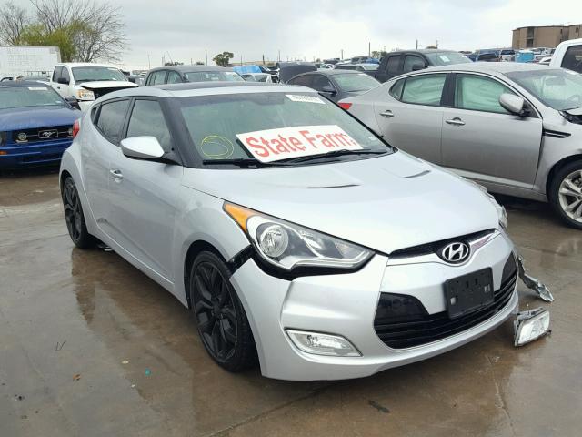 KMHTC6AD5CU077920 - 2012 HYUNDAI VELOSTER B SILVER photo 1