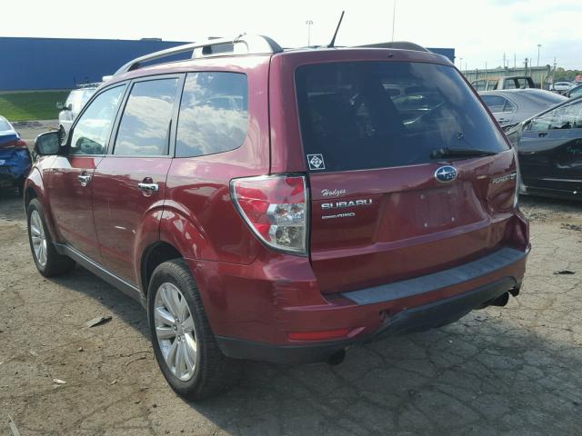 JF2SHBEC3BH733410 - 2011 SUBARU FORESTER L MAROON photo 3
