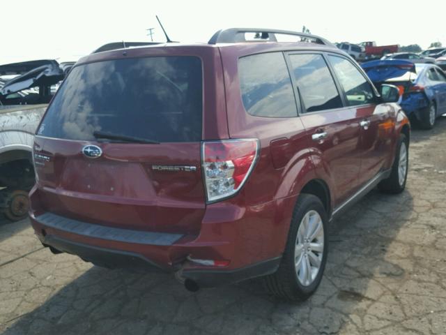 JF2SHBEC3BH733410 - 2011 SUBARU FORESTER L MAROON photo 4