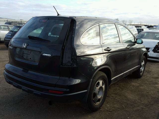 5J6RE4H36BL039640 - 2011 HONDA CR-V LX BLACK photo 4