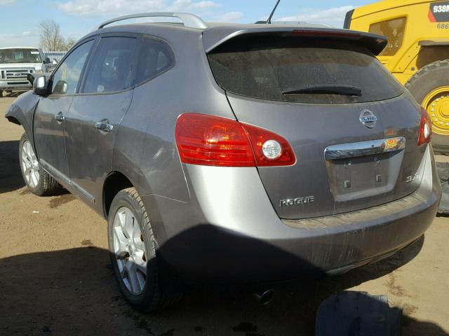 JN8AS5MV6CW421003 - 2012 NISSAN ROGUE S GRAY photo 3