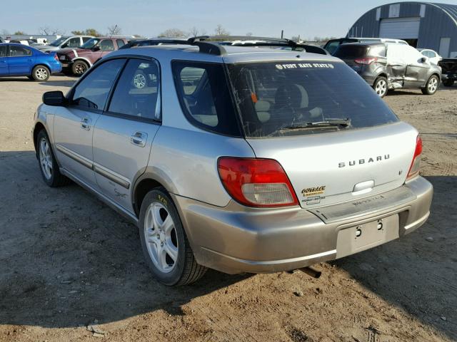 JF1GG68552H829654 - 2002 SUBARU IMPREZA OU SILVER photo 3