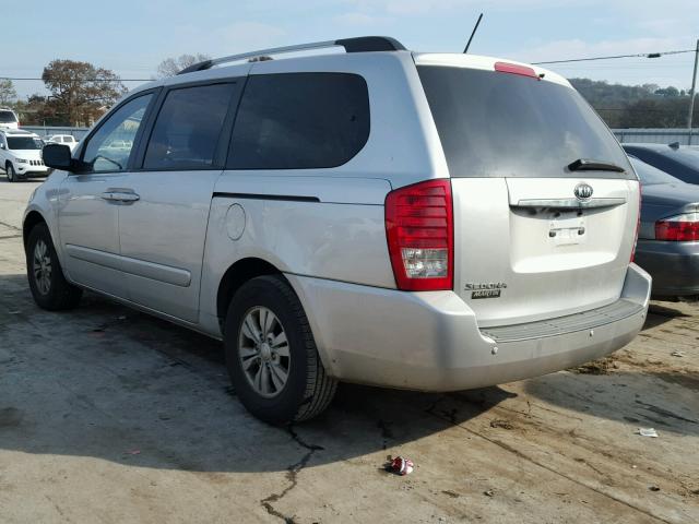 KNDMG4C72C6495767 - 2012 KIA SEDONA LX SILVER photo 3