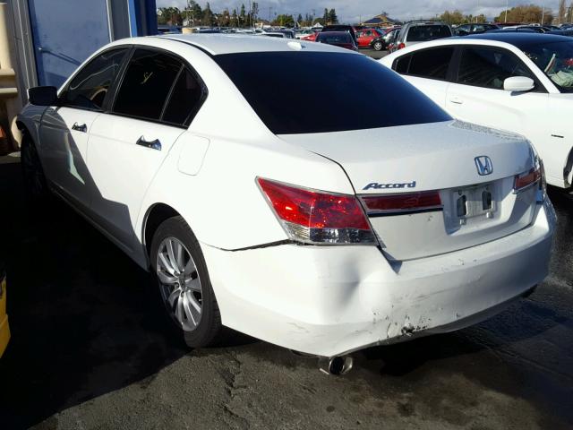 1HGCP3F87BA028349 - 2011 HONDA ACCORD EXL WHITE photo 3