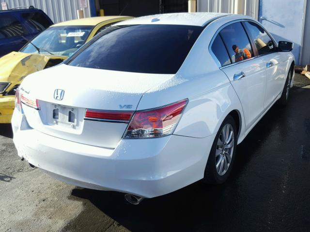 1HGCP3F87BA028349 - 2011 HONDA ACCORD EXL WHITE photo 4