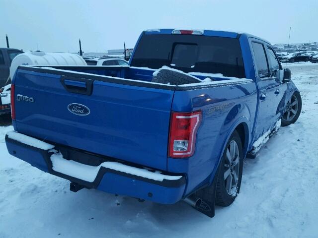 1FTEW1EP7FFB74279 - 2015 FORD F150 SUPER BLUE photo 4