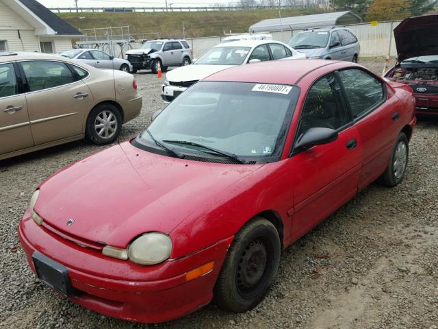 1B3ES47C3XD125473 - 1999 DODGE NEON HIGHL RED photo 2