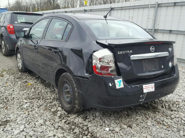 3N1AB6AP9CL766087 - 2012 NISSAN SENTRA 2.0 BLACK photo 3