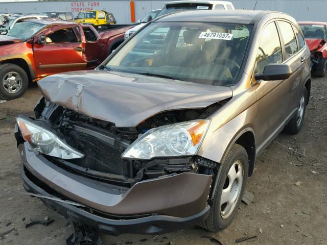 5J6RE48369L028504 - 2009 HONDA CR-V LX TAN photo 2