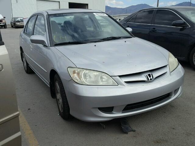 2HGES26855H543633 - 2005 HONDA CIVIC EX SILVER photo 1