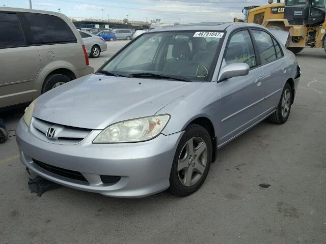 2HGES26855H543633 - 2005 HONDA CIVIC EX SILVER photo 2