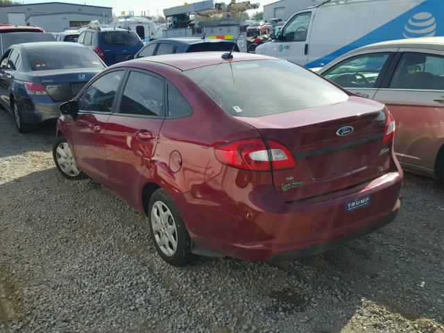 3FADP4BJ8DM220019 - 2013 FORD FIESTA SE MAROON photo 3