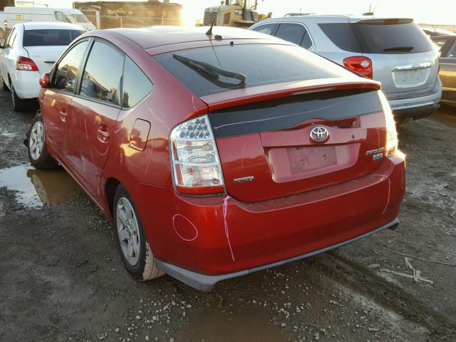 JTDKB20U077691789 - 2007 TOYOTA PRIUS RED photo 3