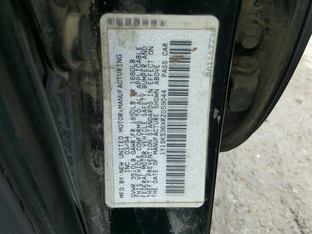 1Y1SK536XRZ059044 - 1994 GEO PRIZM BASE BLACK photo 10