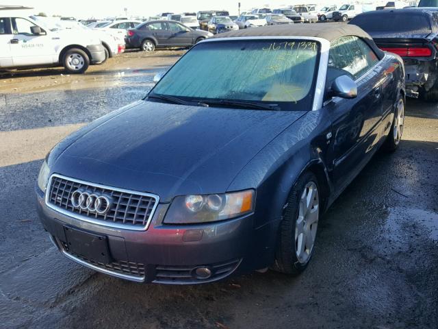 WUARL48H24K901321 - 2004 AUDI S4 QUATTRO GRAY photo 2