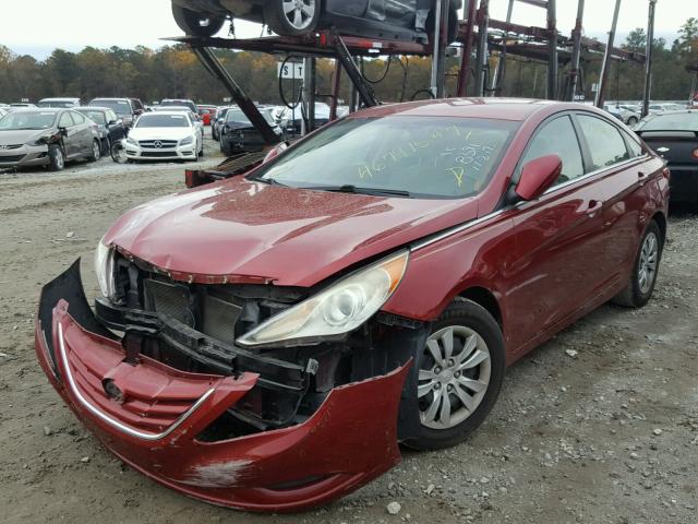 5NPEB4AC9BH088391 - 2011 HYUNDAI SONATA GLS BURGUNDY photo 2