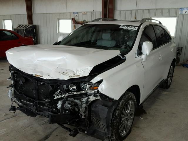 2T2BC1BA0FC004507 - 2015 LEXUS RX 450H WHITE photo 2