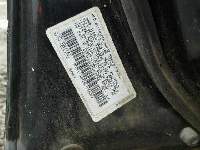 4T1SK11E3NU136069 - 1992 TOYOTA CAMRY DLX 黑色 照片 10