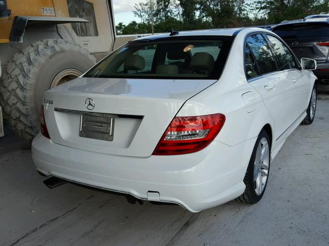 WDDGF4HB5EG217719 - 2014 MERCEDES-BENZ C WHITE photo 4