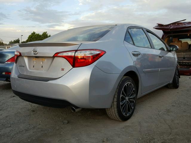 5YFBURHE7FP342707 - 2015 TOYOTA COROLLA L SILVER photo 4