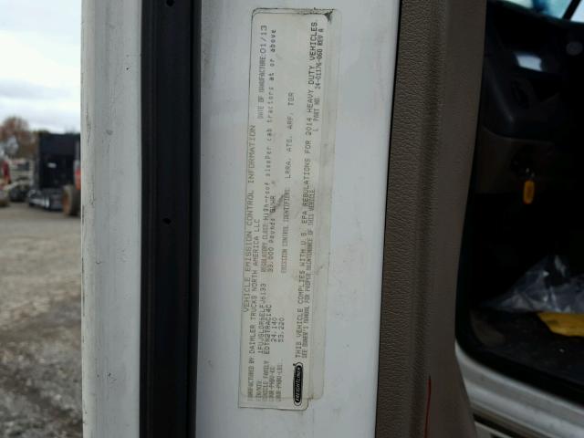 1FUJGLDR6ELFJ6133 - 2014 FREIGHTLINER CASCADIA 1 WHITE photo 10