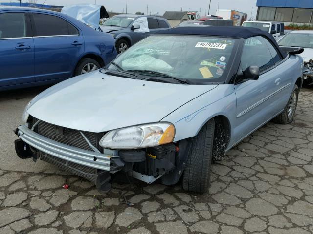 1C3EL65R32N329342 - 2002 CHRYSLER SEBRING LI BLUE photo 2